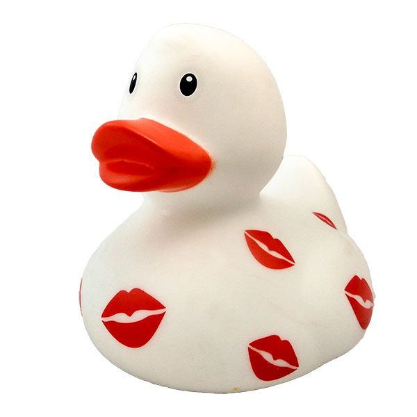 Белая уточка с поцелуями Funny Ducks